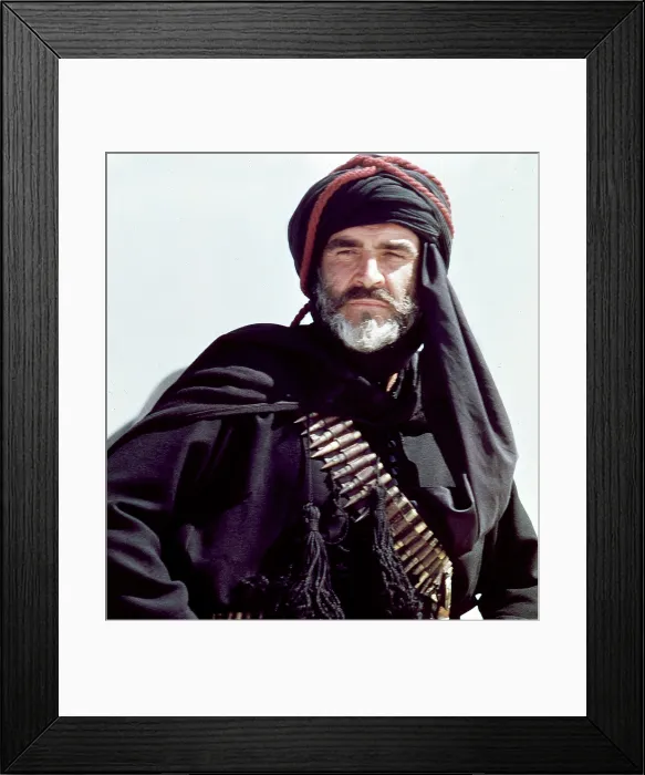 Framed Print : THE WIND AND THE LION, Sean Connery, 1975