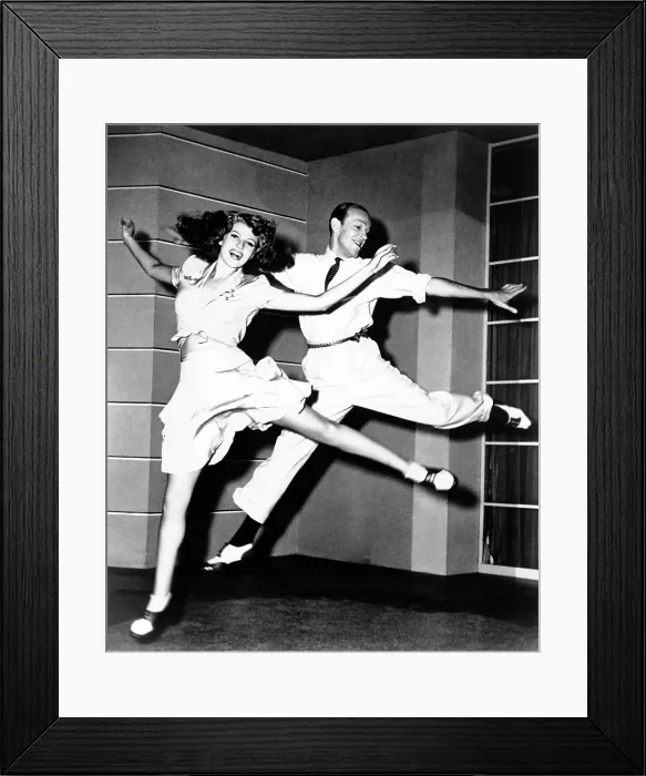 Framed Print : YOU WERE NEVER LOVELIER, from left: Rita Hayworth, Fred Astaire rehearsing on set, 1942 Framed Print : YOU WERE NEVER LOVELIER, from left: Rita Hayworth, Fred Astaire rehearsing on set, 1942