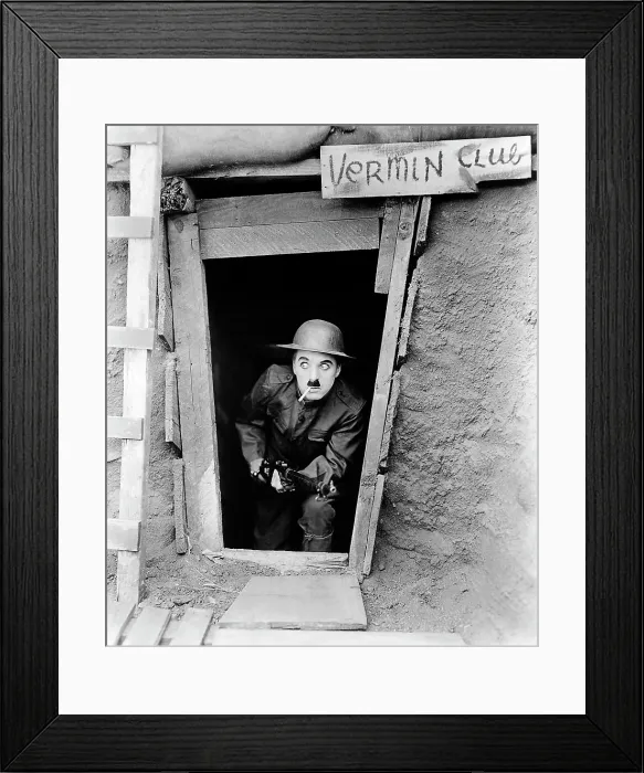 Framed Print : SHOULDER ARMS, Charlie Chaplin, 1918 Framed Print : SHOULDER ARMS, Charlie Chaplin, 1918