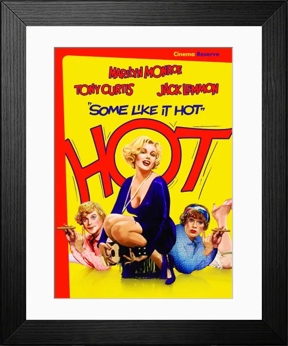Framed Print : SOME LIKE IT HOT, from left: Jack Lemmon, Marilyn Monroe, Tony Curtis, 1959 Framed Print : SOME LIKE IT HOT, from left: Jack Lemmon, Marilyn Monroe, Tony Curtis, 1959