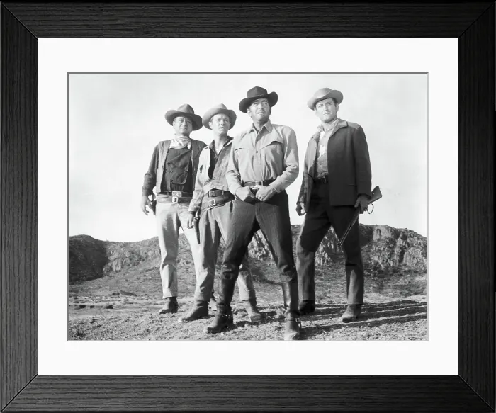 Framed Print : THE SONS OF KATIE ELDER, John Wayne, Michael Anderson Jr. Dean Martin, Earl Holliman, 1965