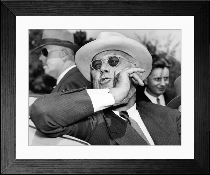 Framed Print : Candid photo of President Franklin Roosevelt. He was in Maryland campaigning promoting Rep. David Lewis's Democratic primary challenge to incumbent Democratic Sen