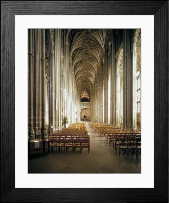 Framed Print : Canterbury Cathedral. 1070-1498. UNITED KINGDOM. ENGLAND. Canterbury. Cathedral. Central nave, finished in 1405. Gothic art. Architecture. AISA / Everett Collection**US SALES ONLY**