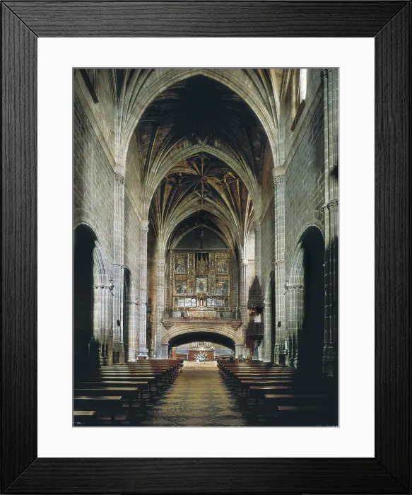 Framed Print : Monastery of Santa Mara de Gracia. SPAIN. Avila. Monastery of Santa Mara de Gracia. Central nave. Gothic art. Architecture. AISA / Everett Collection**US SALES ONLY**