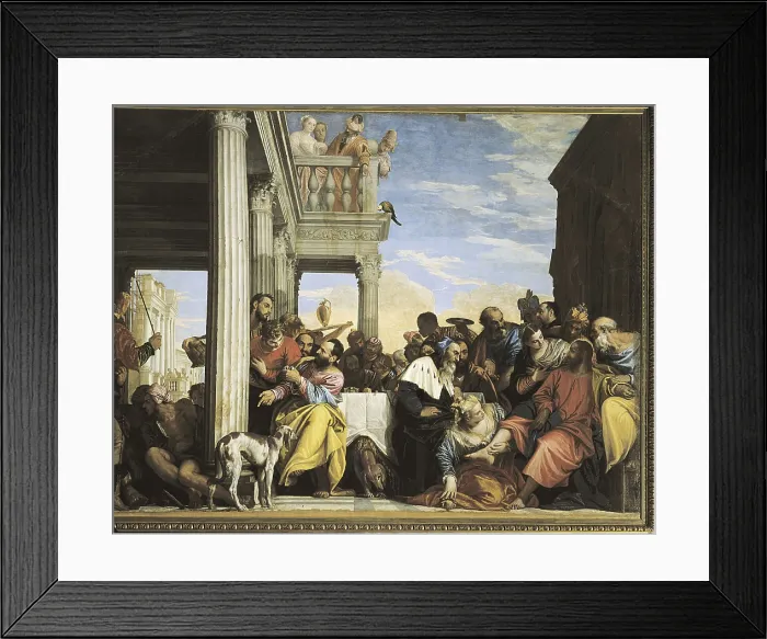 Framed Print : VERONESE, Paolo Caliari, called Paolo (1528-1588). Supper in the House of Simon. 1560. Oil on canvas. ITALY. Turin. Galleria Sabauda (Sabauda Gallery) Framed Print : VERONESE, Paolo Caliari, called Paolo (1528-1588). Supper in the House of Simon. 1560. Oil on canvas. ITALY. Turin. Galleria Sabauda (Sabauda Gallery)