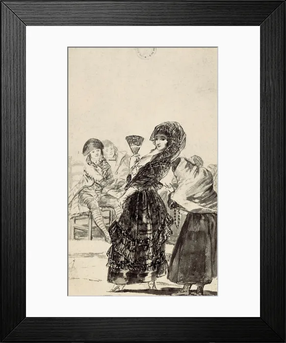 Framed Print : GOYA Y LUCIENTES, Francisco de (1746-1828). God forgive her: and it was her mother. 1797-1798