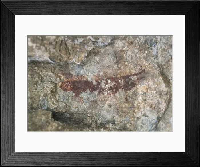 Framed Print : SPAIN. Montblanc. Mas d'en Gran Shelter. Cave n. 2. Schematic human figure. Mesolithic art. Cave. AISA / Everett Collection**US SALES ONLY** Framed Print : SPAIN. Montblanc. Mas d'en Gran Shelter. Cave n. 2. Schematic human figure. Mesolithic art. Cave. AISA / Everett Collection**US SALES ONLY**