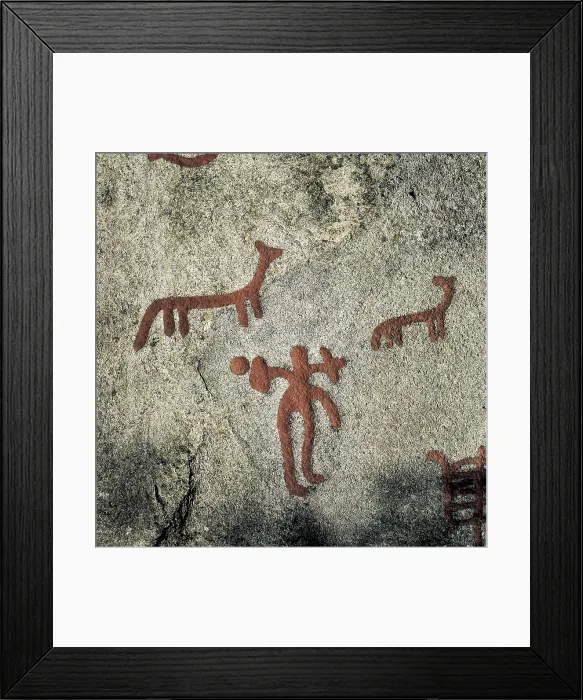 Framed Print : NORWAY. Begby. Zoomorphic figures (1000 BC). Scandinavian art. Bronze Age. Petroglyph. AISA / Everett Collection**US SALES ONLY**