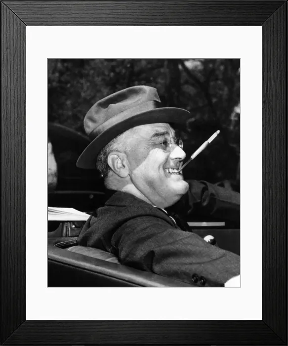 Framed Print : President Franklin Roosevelt, debonair with his cigarette holder. 1939. (CSU_ALPHA_75) CSU Archives / Everett Collection Framed Print : President Franklin Roosevelt, debonair with his cigarette holder. 1939. (CSU_ALPHA_75) CSU Archives / Everett Collection