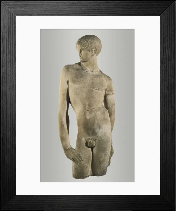 Framed Print : GARGALLO, Pablo (1881-1934). Shepherd. 1917-1918. Sculpture on rock. SPAIN. Barcelona. National Art Museum of Catalonia. AISA / Everett Collection**US SALES ONLY**
