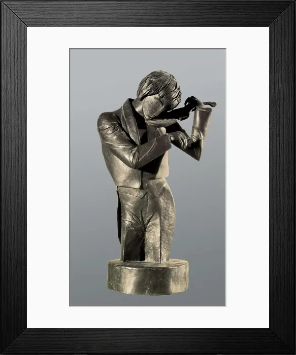 Framed Print : GARGALLO, Pablo (1881-1934). The Virtuoso (The violinist). 1920. Sculpture on bronze. SPAIN. Barcelona. National Art Museum of Catalonia. AISA / Everett Collection**US SALES ONLY**