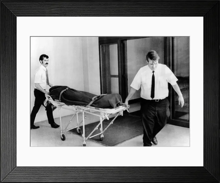 Framed Print : Body of one of two airline hijackers killed in by an FBI agent. The FBI agent posed as an airline official who boarded the plane to in San Francisco Framed Print : Body of one of two airline hijackers killed in by an FBI agent. The FBI agent posed as an airline official who boarded the plane to in San Francisco