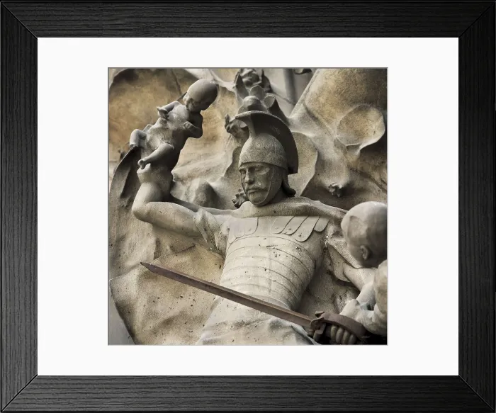 Framed Print : GAUDI i CORNET, Antoni (1852-1926). Sagrada Familia (Expiatory Temple of the Holy Family). 1884-1926. SPAIN. Barcelona. Expiatory Church of the Holy Family. Nativity facade