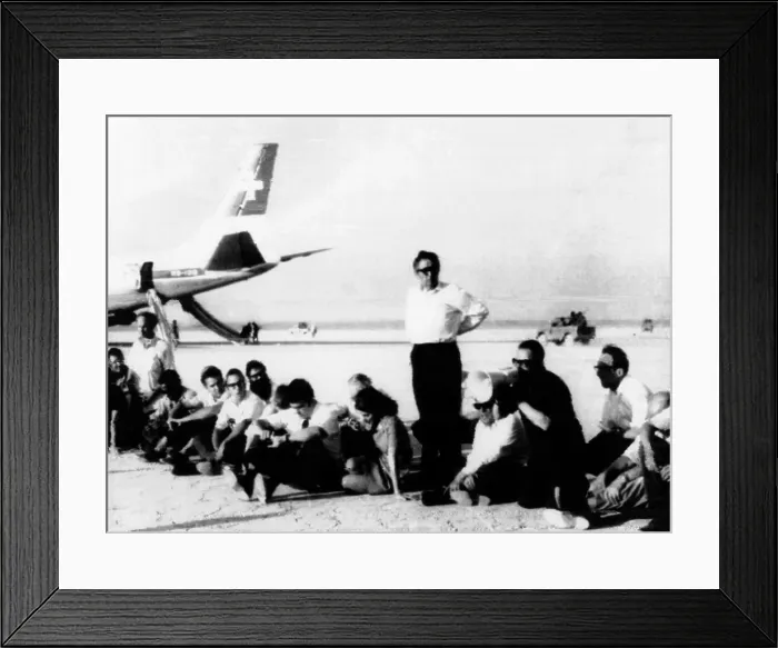 Framed Print : Some of the 184 hostages from three airliners hijacked during Europe to NYC flights on Sept. 6, 1970