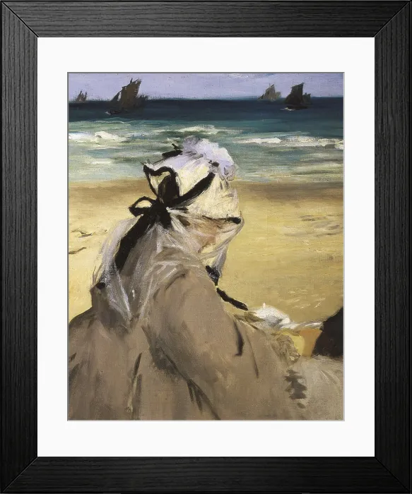 Framed Print : MANET, douard (1832-1883). On the Beach. 1873. Madame Edouard Manet. Madame Edouard Manet (1830-1906) and Eugene Manet (1833-1892), artist's wife and brother in Berck-sur-Mer Framed Print : MANET, douard (1832-1883). On the Beach. 1873. Madame Edouard Manet. Madame Edouard Manet (1830-1906) and Eugene Manet (1833-1892), artist's wife and brother in Berck-sur-Mer
