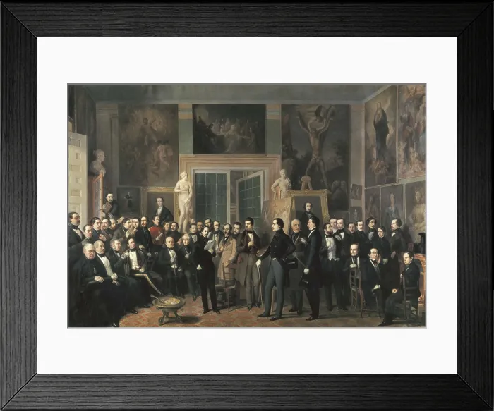 Framed Print : ESQUIVEL Y SUAREZ DE URBINA, Antonio Mara (1806-1857). The Gathering of the Poets. 1846. Work also known as 'The Contemporary Poets'. Romanticism. Oil on canvas. SPAIN Framed Print : ESQUIVEL Y SUAREZ DE URBINA, Antonio Mara (1806-1857). The Gathering of the Poets. 1846. Work also known as 'The Contemporary Poets'. Romanticism. Oil on canvas. SPAIN