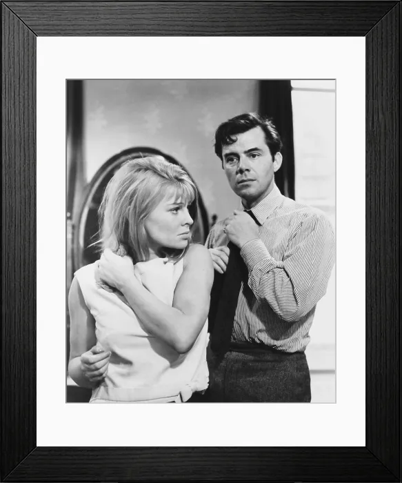 Framed Print : DARLING, from left: Julie Christie, Dirk Bogarde, 1965