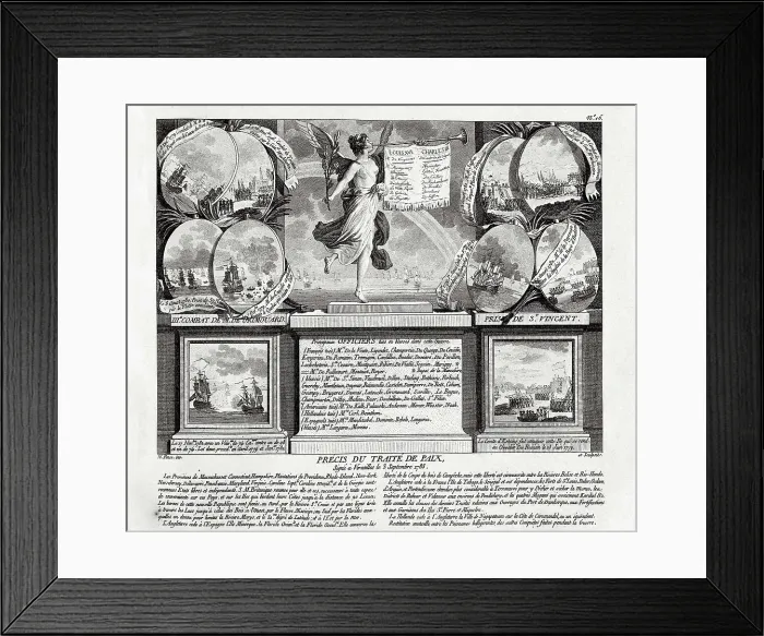 Framed Print : United States (s. XVIII). Guerra de Independencia (1783). Paz de Versalles (3 de septiembre de 1783) Framed Print : United States (s. XVIII). Guerra de Independencia (1783). Paz de Versalles (3 de septiembre de 1783)