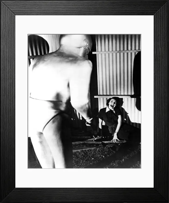 Framed Print : THE DAY THE EARTH STOOD STILL, Gort, Patricia Neal, 1951, TM & Copyright (c) 20th Century Fox Film Corp. All rights reserved. TM and Copyright (c) 20th Century Fox Film Corp