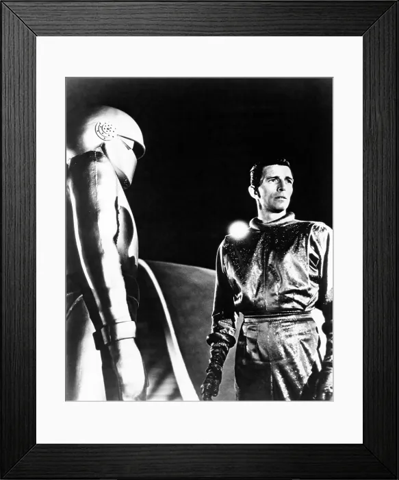 Framed Print : THE DAY THE EARTH STOOD STILL, from left: Lock Martin, Michael Rennie, 1951, TM & Copyright (c) 20th Century Fox Film Corp. All rights reserved Framed Print : THE DAY THE EARTH STOOD STILL, from left: Lock Martin, Michael Rennie, 1951, TM & Copyright (c) 20th Century Fox Film Corp. All rights reserved