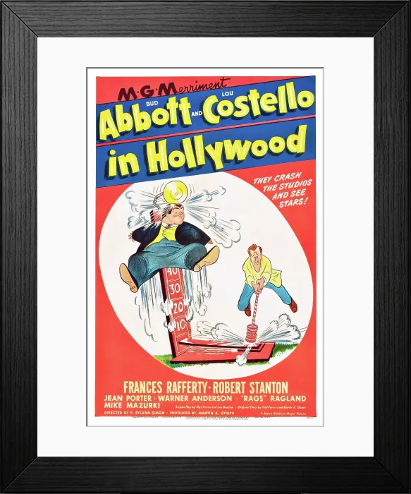 Framed Print : BUD ABBOTT AND LOU COSTELLO IN HOLLYWOOD, Lou Costello, Bud Abbott, 1945