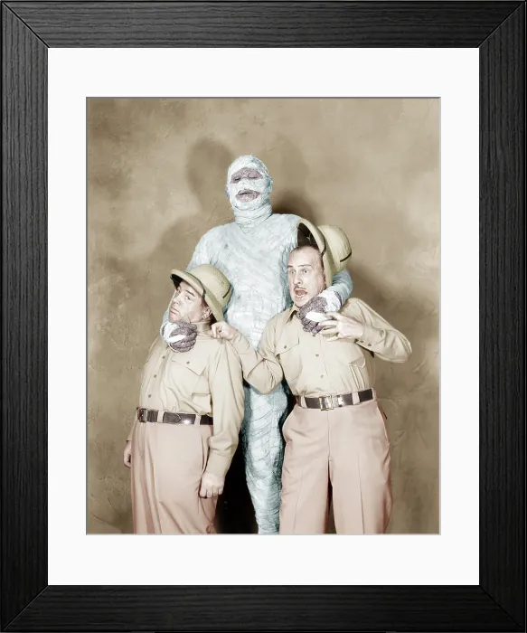Framed Print : ABBOTT AND COSTELLO MEET THE MUMMY, from left: Bud Abbott, Eddie Parker, Lou Costello, 1955 Framed Print : ABBOTT AND COSTELLO MEET THE MUMMY, from left: Bud Abbott, Eddie Parker, Lou Costello, 1955