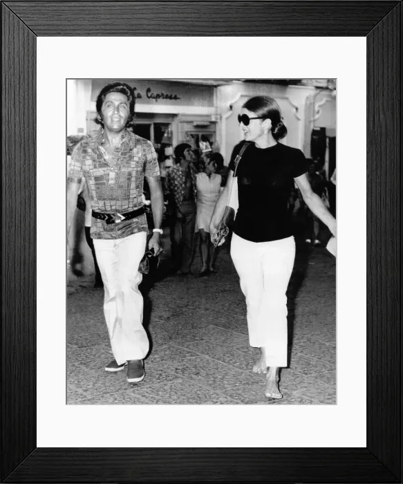 Framed Print : Jacqueline Kennedy Onassis and fashion designer Valentino in Capri, Italy. Aug. 24, 1970. (CSU_ALPHA_818) CSU Archives / Everett Collection Framed Print : Jacqueline Kennedy Onassis and fashion designer Valentino in Capri, Italy. Aug. 24, 1970. (CSU_ALPHA_818) CSU Archives / Everett Collection