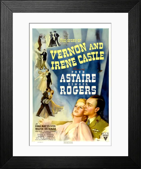Framed Print : THE STORY OF VERNON AND IRENE CASTLE, bottom from left: Ginger Rogers, Fred Astaire, 1939 Framed Print : THE STORY OF VERNON AND IRENE CASTLE, bottom from left: Ginger Rogers, Fred Astaire, 1939