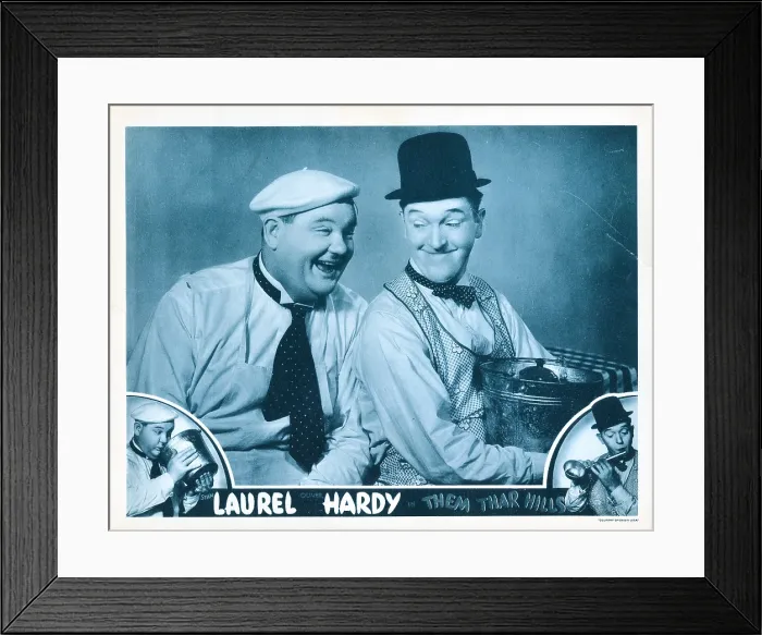 Framed Print : THEM THAR HILLS, US lobbycard, bottom and center from left: Oliver Hardy, Stan Laurel, 1934 Framed Print : THEM THAR HILLS, US lobbycard, bottom and center from left: Oliver Hardy, Stan Laurel, 1934