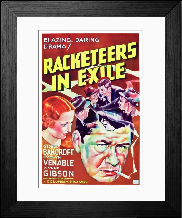 Framed Print : RACKETEERS IN EXILE, Evelyn Venable (left), George Bancroft (front right), 1937