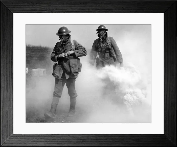 Framed Print : Gas masked soldier walk through an actual gas attack during training. Edgewood, Maryland. April 7, 1939. (CSU_ALPHA_1528) CSU Archives / Everett Collection Framed Print : Gas masked soldier walk through an actual gas attack during training. Edgewood, Maryland. April 7, 1939. (CSU_ALPHA_1528) CSU Archives / Everett Collection