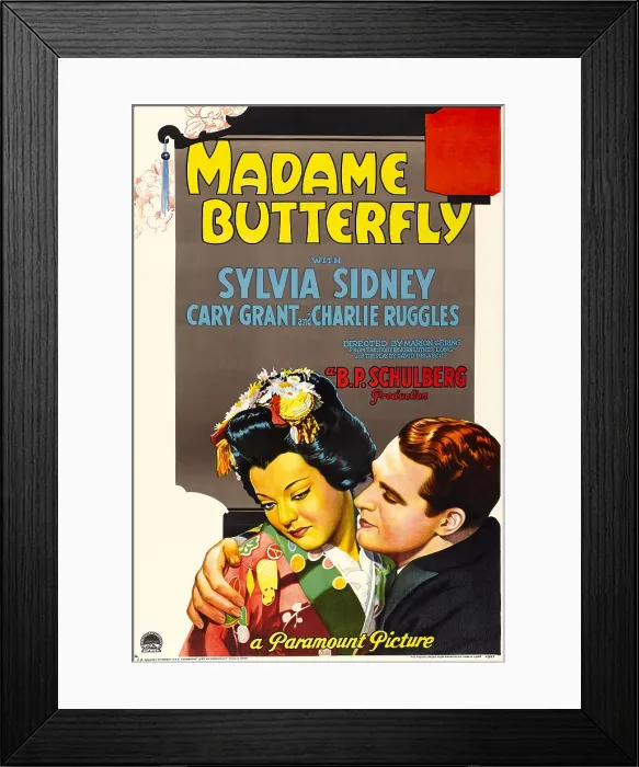Framed Print : MADAME BUTTERFLY, Sylvia Sidney, Cary Grant, 1932 Framed Print : MADAME BUTTERFLY, Sylvia Sidney, Cary Grant, 1932