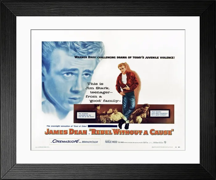 Framed Print : REBEL WITHOUT A CAUSE, James Dean, 1955
