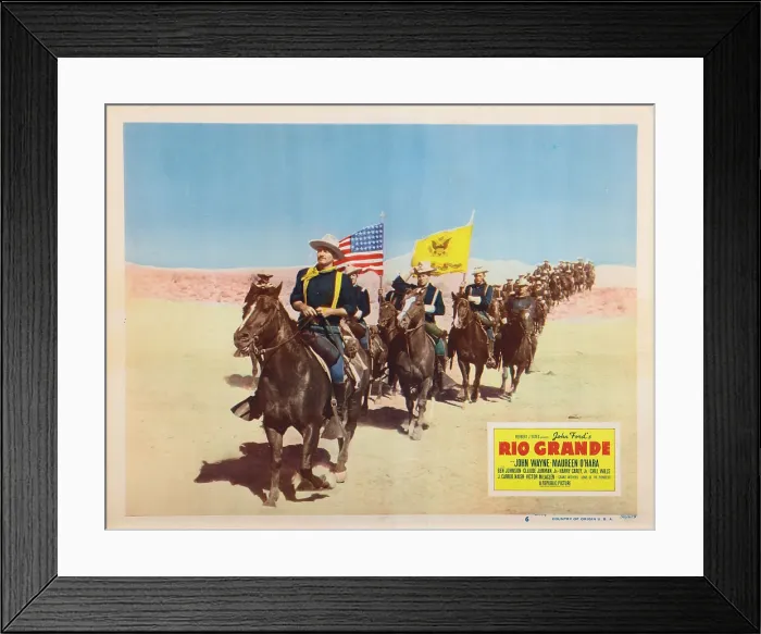 Framed Print : RIO GRANDE, John Wayne, 1950 TM and Copyright 20th Century Fox Film Corp. All rights reserved / Courtesy Everett Collection Framed Print : RIO GRANDE, John Wayne, 1950 TM and Copyright 20th Century Fox Film Corp. All rights reserved / Courtesy Everett Collection