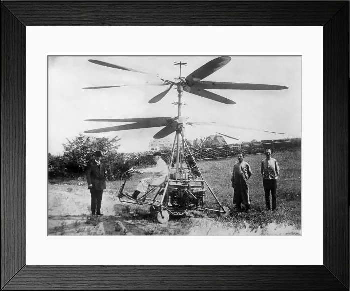 Framed Print : 1912 helicopter designed by German engineer, Otto Baumgaerte
