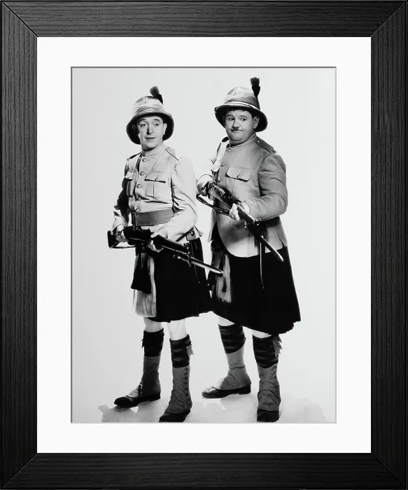 Framed Print : BONNIE SCOTLAND, from left: Stan Laurel, Oliver Hardy, 1935