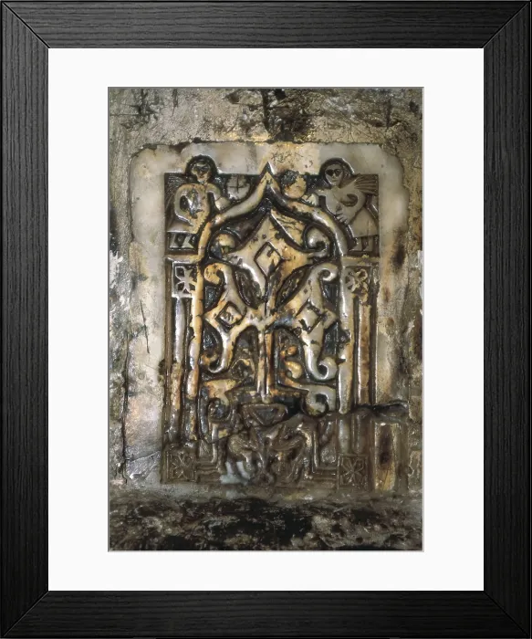 Framed Print : IRAQ. Saint Behnam Monastery (12th c.). Inscription of the altar. AISA / Everett Collection**US SALES ONLY**