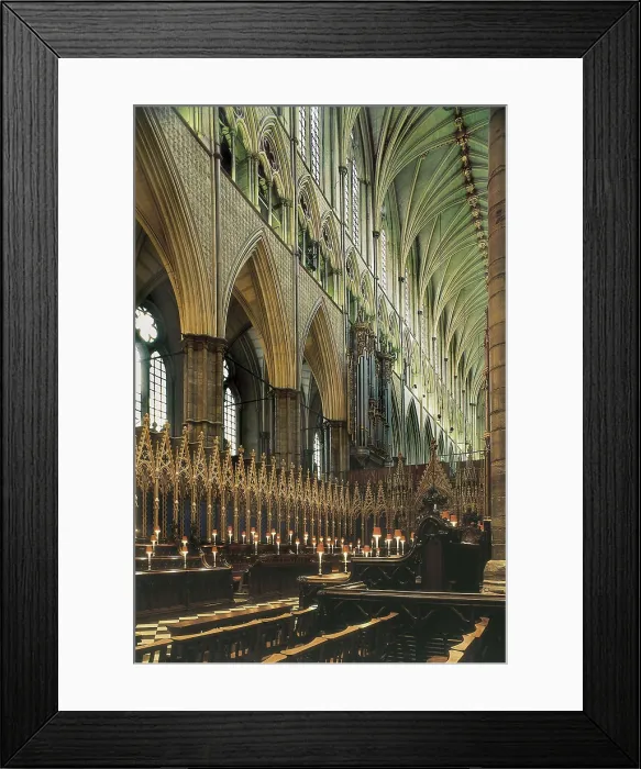 Framed Print : Westminster Abbey. UNITED KINGDOM. ENGLAND. London. Westminster Abbey. Choir of the center nave (1269). Gothic art. AISA / Everett Collection**US SALES ONLY**