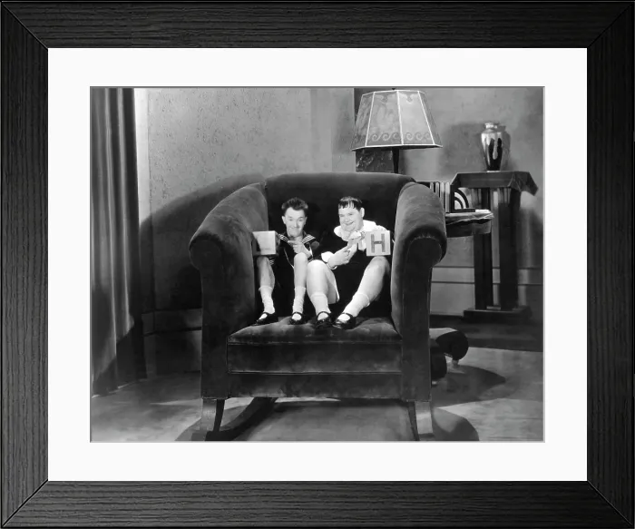 Framed Print : BRATS, from left: Stan Laurel, Oliver Hardy, 1930