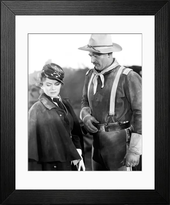 Framed Print : SHE WORE A YELLOW RIBBON, from left, Joanne Dru, John Wayne, 1949 Framed Print : SHE WORE A YELLOW RIBBON, from left, Joanne Dru, John Wayne, 1949