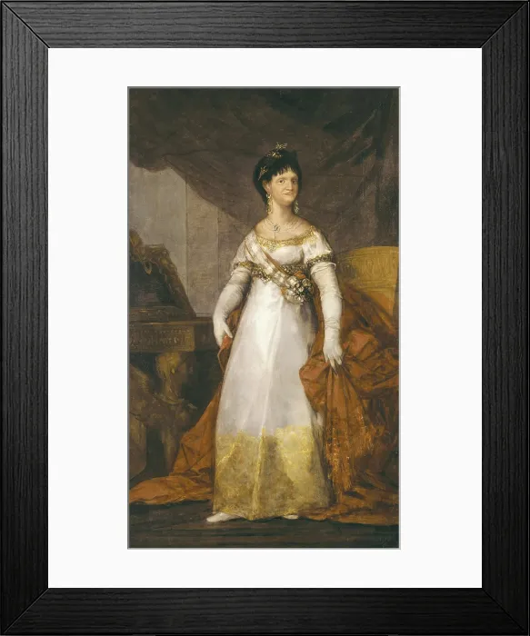 Framed Print : GOYA Y LUCIENTES, Francisco de (1746-1828). Portrait of Maria Luisa de Parma. 180s0s-1810s. Oil on canvas. SPAIN. Bilbao. Bilbao Fine Arts Museum