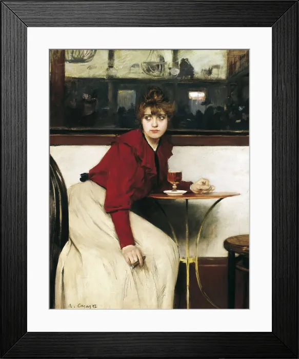 Framed Print : CASAS i CARBO, Ramn (1866-1932). At the Moulin de la Galette or La Madeleine. 1892. Modernism. Oil on canvas. SPAIN. Monistrol de Montserrat. Museum of Montserrat