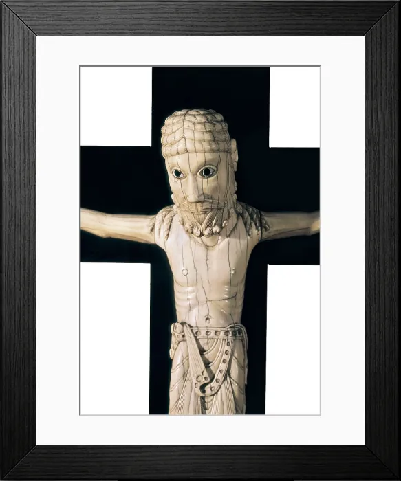 Framed Print : Christ of Carrizo. 11th c. Detail. Romanesque art. Sculpture on ivory. SPAIN. Len. Archaeological Provincial Museum. Proc: SPAIN. Carrizo de la Ribera Framed Print : Christ of Carrizo. 11th c. Detail. Romanesque art. Sculpture on ivory. SPAIN. Len. Archaeological Provincial Museum. Proc: SPAIN. Carrizo de la Ribera