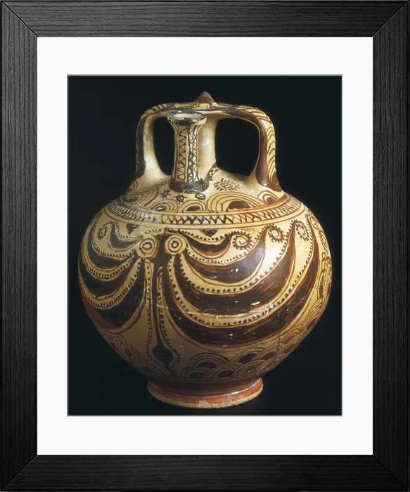 Framed Print : Vase decorated with an octopus. Minoan art  /  Cretan art. Ceramics. GREECE. Iraklion. Archaeological Museum. AISA / Everett Collection**US SALES ONLY**