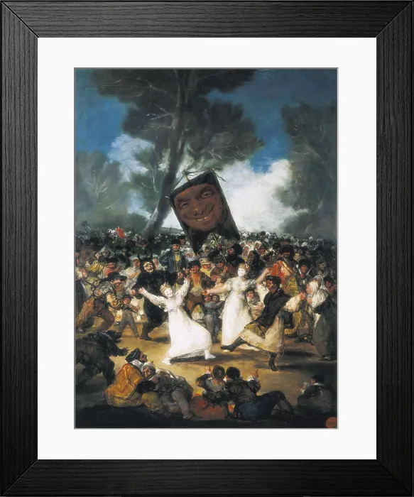 Framed Print : GOYA Y LUCIENTES, Francisco de (1746-1828). The Burial of the Sardine (Corpus Christi Festival on Ash Wednesday). 1812-1814. Oil on canvas. SPAIN. Madrid. St