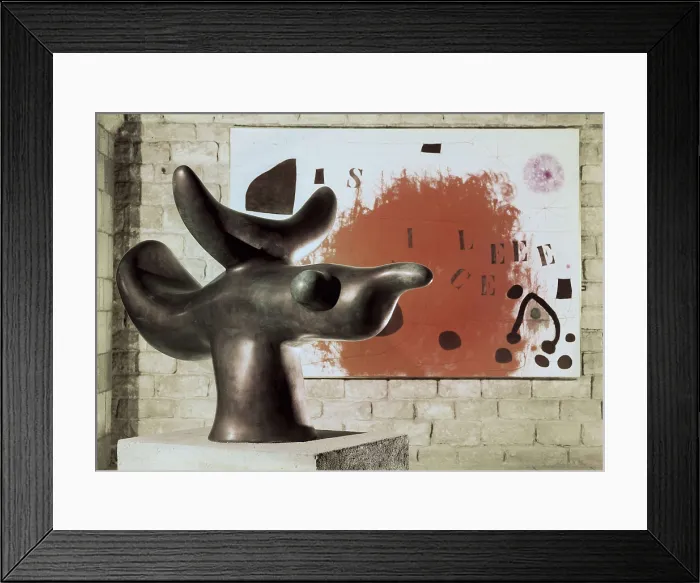 Framed Print : MIRO, Joan (1893-1983). Solar Bird. 1946-1949. Sculpture on bronze. SPAIN. Barcelona. Fundaci Mir (Joan Mir foundation). AISA / Everett Collection - Image has fine art copyright