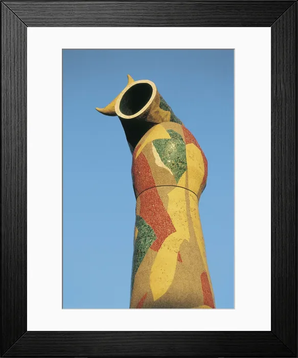 Framed Print : MIRO, Joan (1893-1983). Woman and Bird. 1982. SPAIN. Barcelona. l'Escorxador Park. Upper part. Sculpture. AISA / Everett Collection - Image has fine art copyright Framed Print : MIRO, Joan (1893-1983). Woman and Bird. 1982. SPAIN. Barcelona. l'Escorxador Park. Upper part. Sculpture. AISA / Everett Collection - Image has fine art copyright