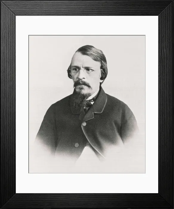 Framed Print : DOSTOYEVSKY, Fyodor Mikhaylovich (1821-1881). Portrait of Dostoyevsky taken in St. Petersbourg in 1861. AISA / Everett Collection**US SALES ONLY**
