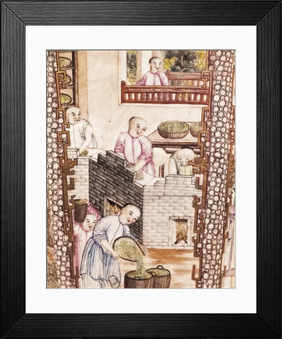 Framed Print : IRAN. Tehran. Golestan Palace. Tea growing. Leaf drying. Chinese art. Ming period. China  /  Porcelain. AISA / Everett Collection**US SALES ONLY**