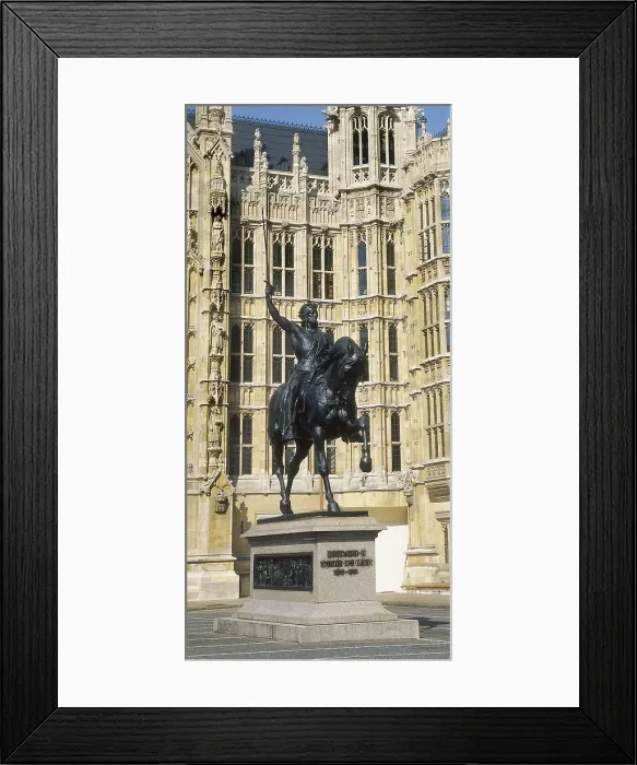 Framed Print : MAROCHETTI, Carlo (1805-1868). Equestrian statue of Richard I the Lion-Hearted. 1860. UNITED KINGDOM. ENGLAND. London. Statue placed at the Houses of the Parliament in London Framed Print : MAROCHETTI, Carlo (1805-1868). Equestrian statue of Richard I the Lion-Hearted. 1860. UNITED KINGDOM. ENGLAND. London. Statue placed at the Houses of the Parliament in London